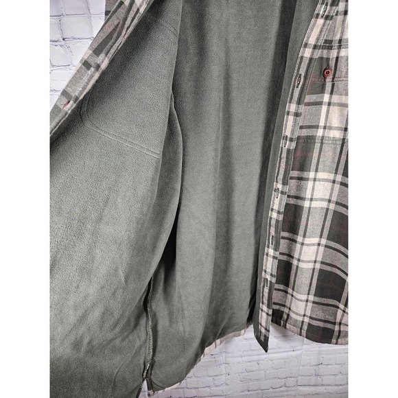 Red Head Men's Fleece Lined Plaid Jacket Green Size XL 100% Cotton Warm - Picture 4 of 8